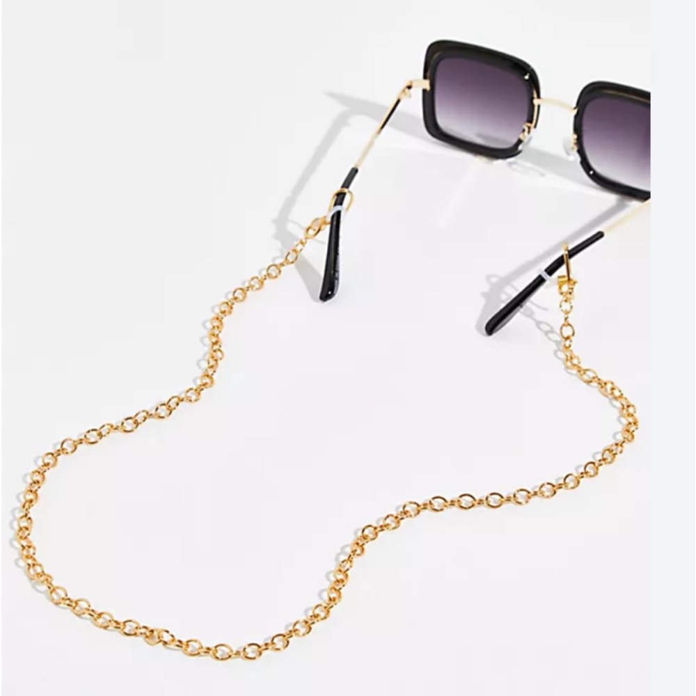Lele Sadoughi golden cable link sunglasses chain